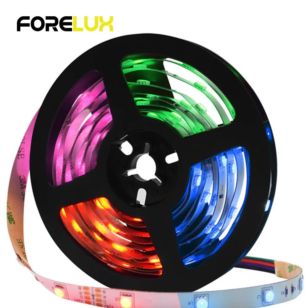 Atacado 7.2W/M 24V/12V 30LEDs/M 5050 RGB 3in1 fita de LED para decoração de casa