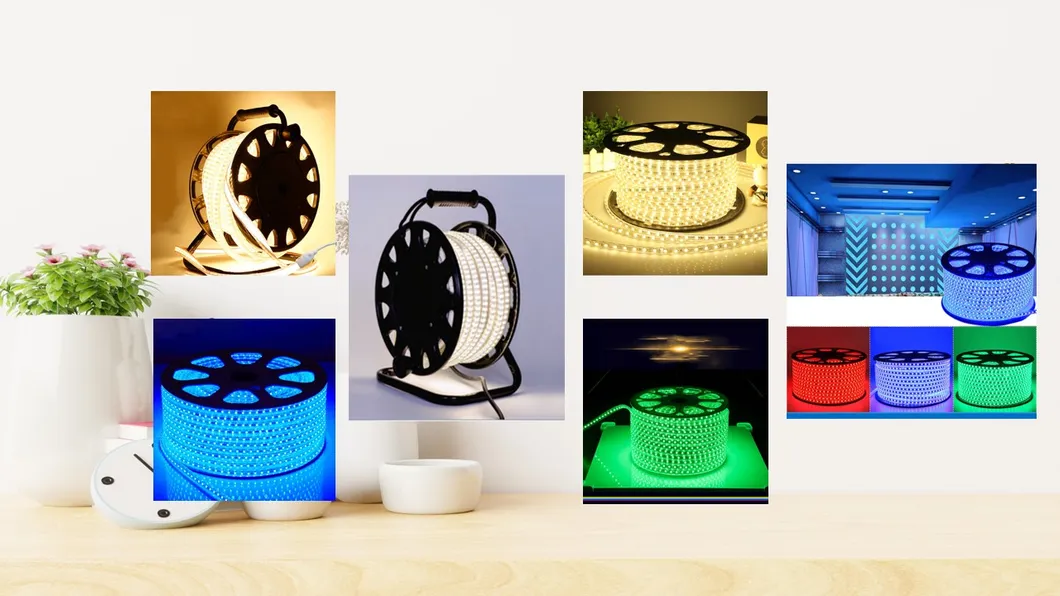 AC110V 220V Fita LED de Alta Tensão para Luz de Trabalho em Tambor Uso em Construção ao Ar Livre à Prova d'Água