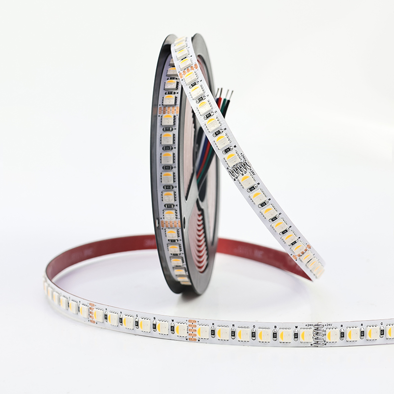 Fabricante OEM 4 EM 1 SMD 5050 LED Strip RGBW 24V 120LEDs 19W/M 3000K 4000K 6000K Certificado FCC ROHS CE