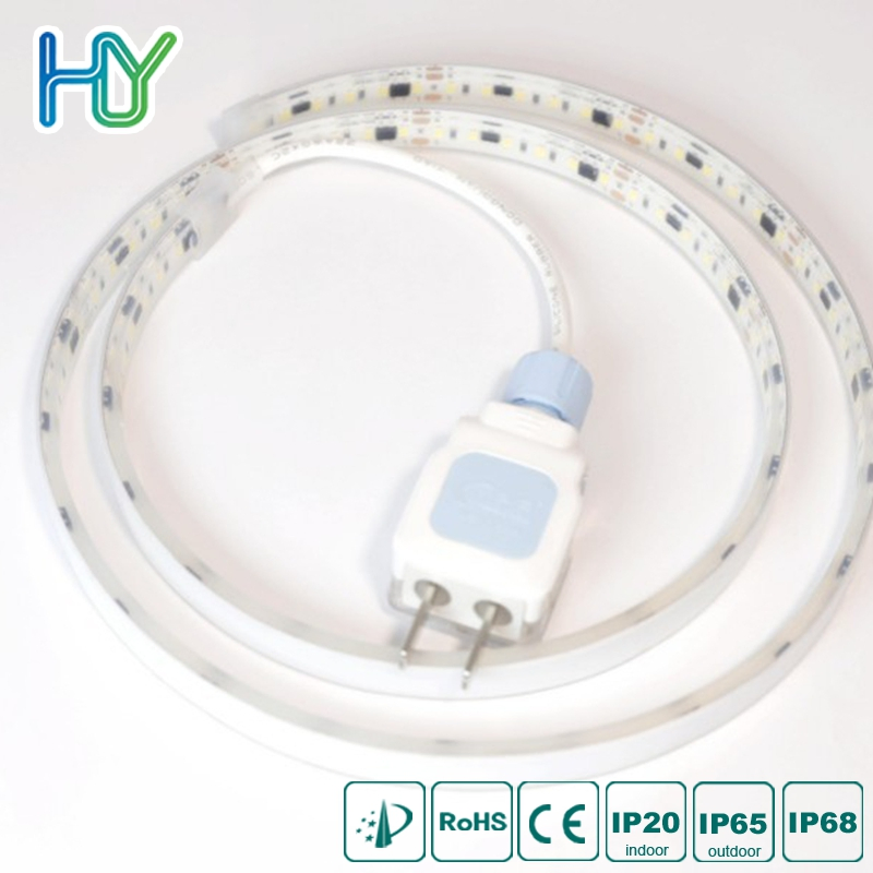 Fita LED AC 220V Plugue Direto, Fita de Luz LED COB de Alta Tensão, Sem Driver, Sem Fio, IP68 À Prova D'Água, Fita SMD de Alta Brilho para Uso Comercial