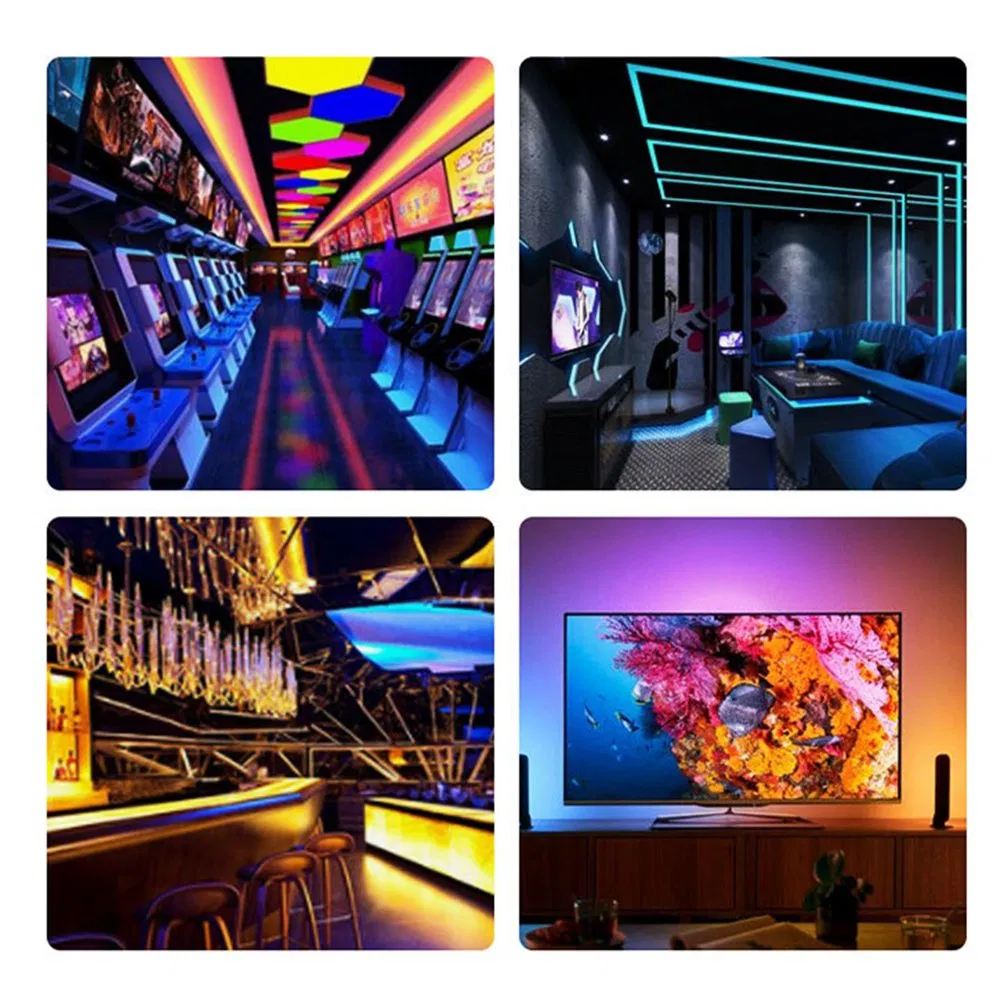Fita de LED RGB Pixel Programável Mágica Endereçável Fita de Luz RGBW 12V 24V Ws2811 Ws2812b