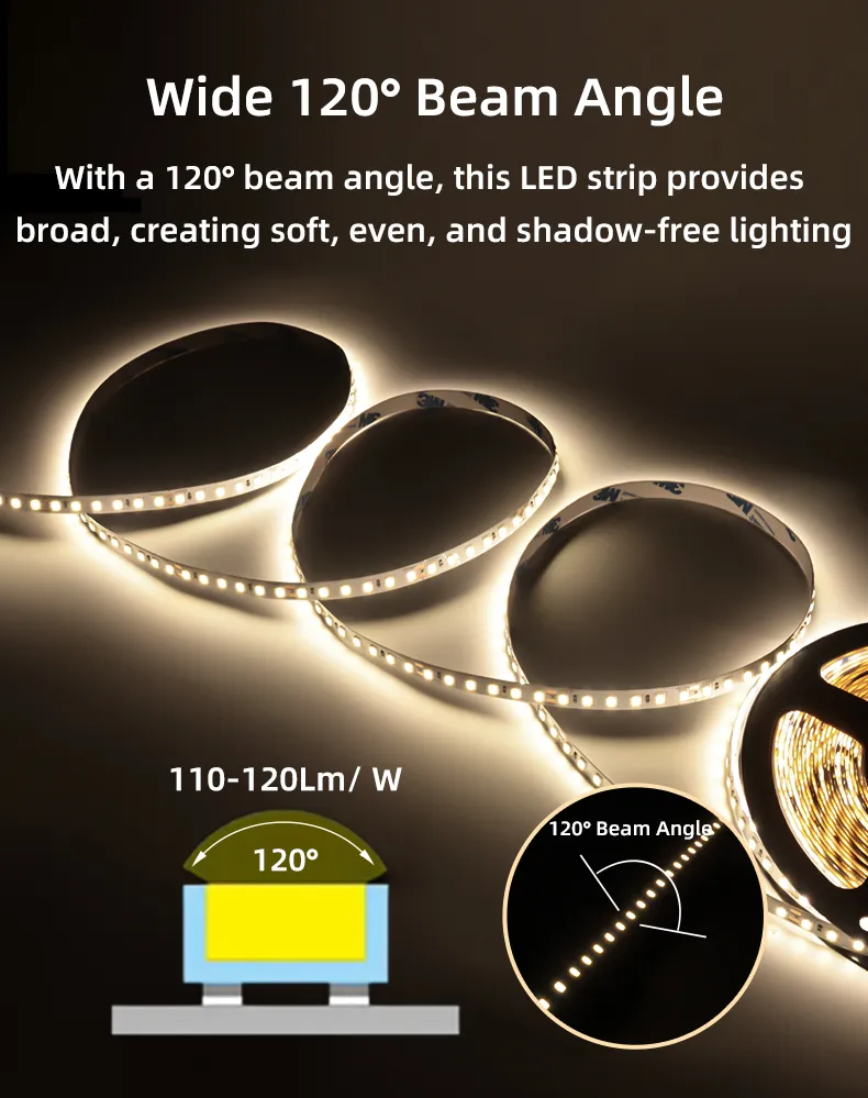 Fábrica 2835 Fita de Luz LED 120LED/m CRI 80 Interna para Luz de Fundo de TV