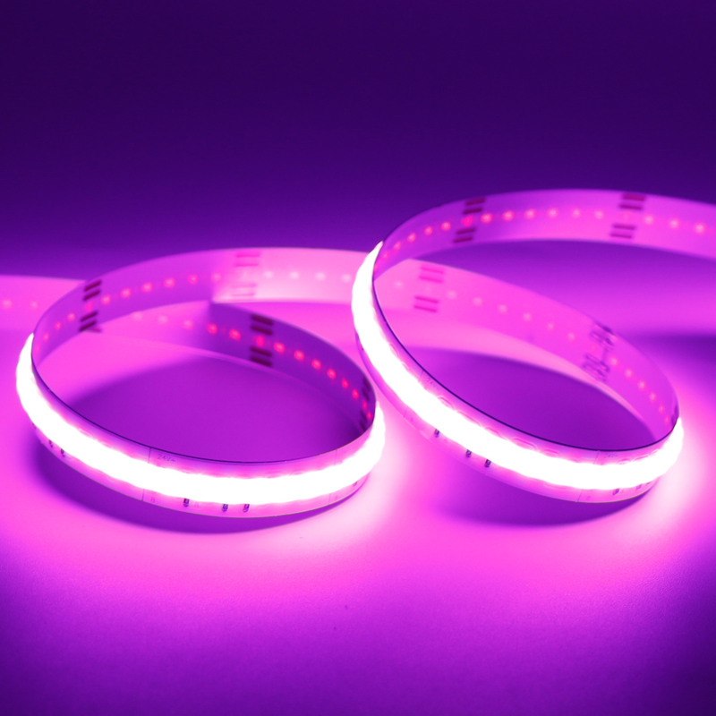 810 Fitas de LED RGB COB flexíveis de alta densidade cortáveis para iluminação de boate