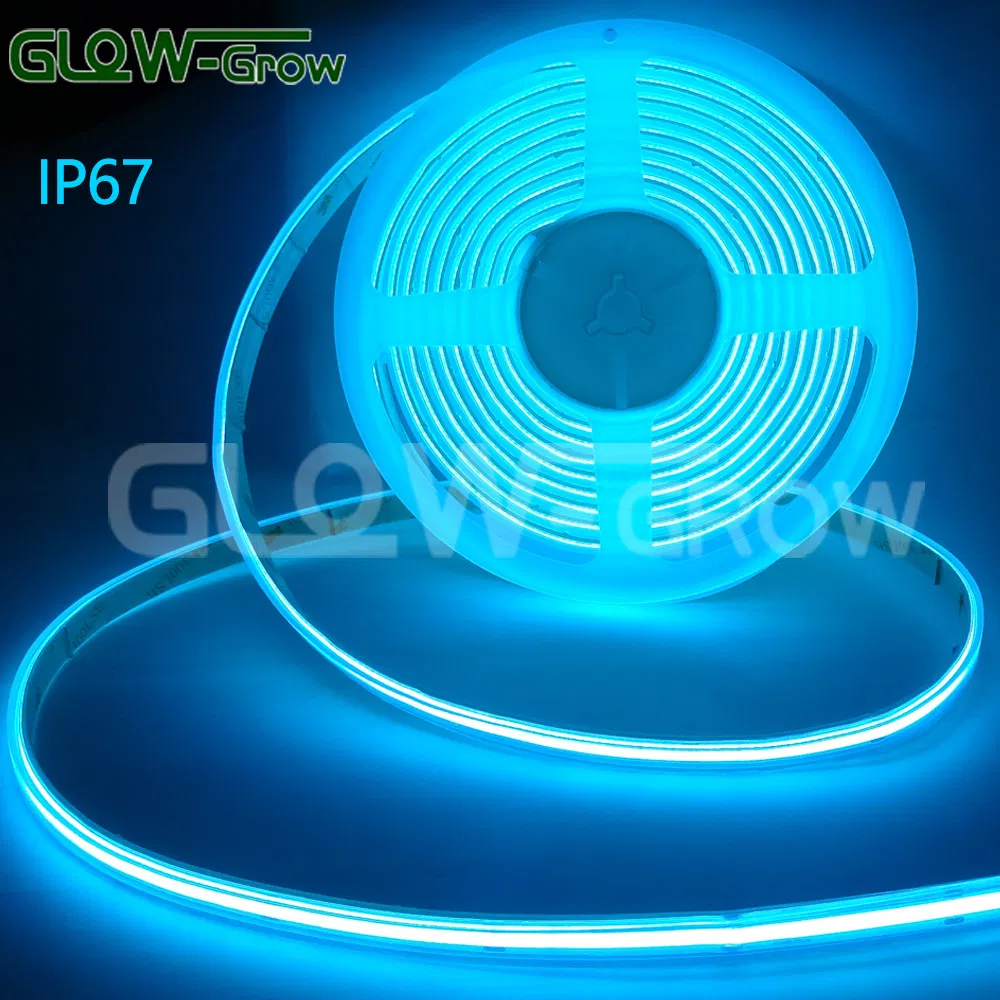 Fita de LED COB flexível vermelha à prova d'água de silicone IP67 para decoração comercial SMD2835