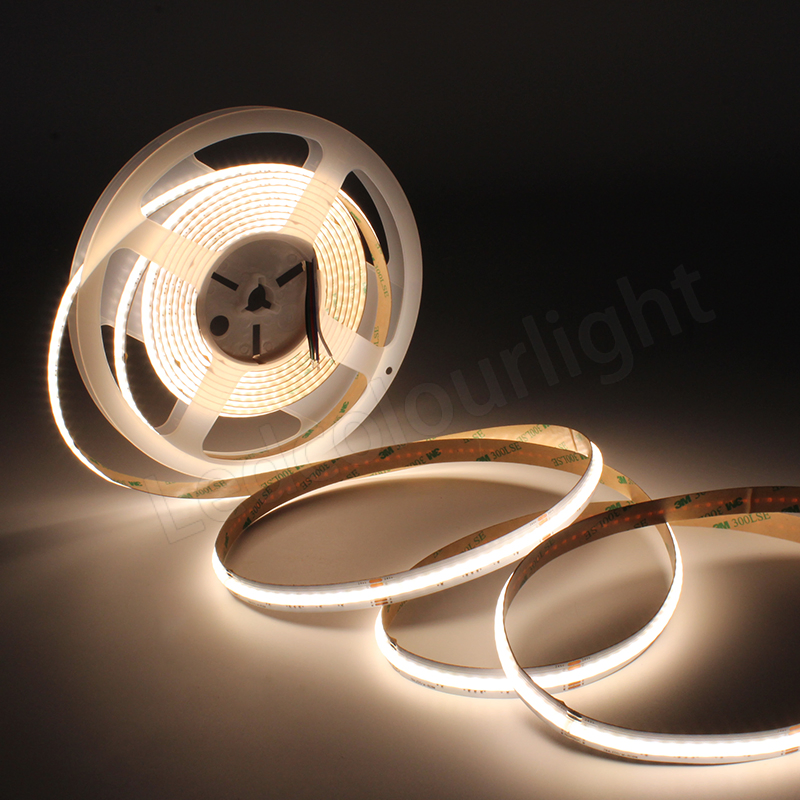 810 Fitas de LED RGB COB flexíveis de alta densidade cortáveis para iluminação de boate