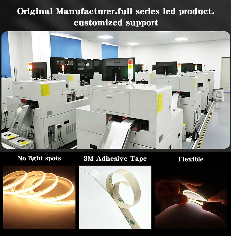 Silicone S0B Fitas de LED Flexíveis e Sem Manchas IP67 3000K 4000K 6000K Controle Remoto Dimerizável 24V Iluminação de Paisagens Externas