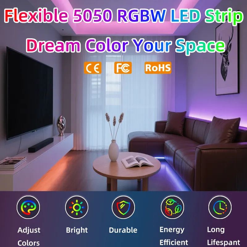 WS2811 Fita LED RGB RGBW Endereçável Inteligente 24V 12V 10mm Wifi App Sincronização de Música Luzes Dinâmicas Dimmable