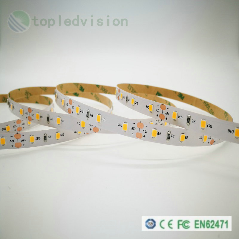 60LEDs/m Flexível 2835 Fita de LED à Prova d'Água Cortável Luz de LED de Alta Brilho Iluminação Interna Decoração de Casa Luz de Fundo para TV