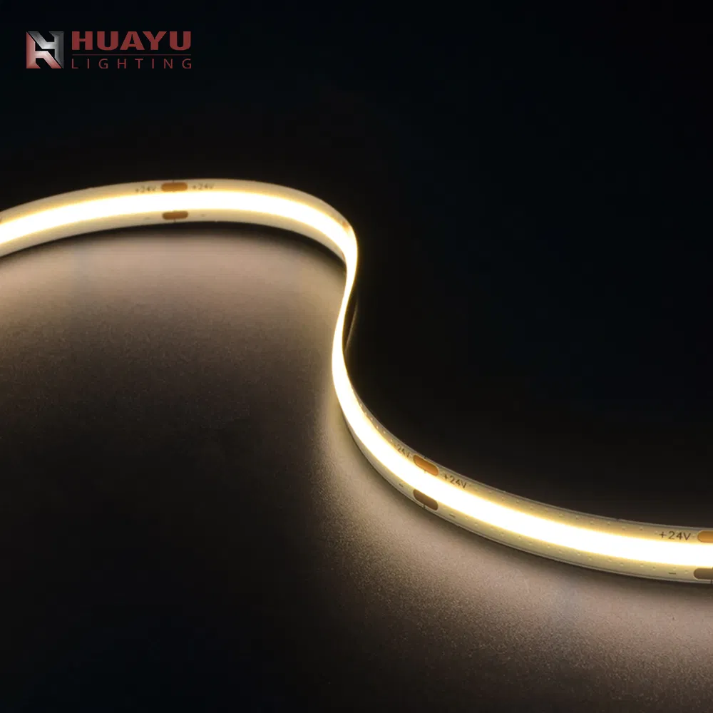 Fita de Luz COB de Grau Comercial - 480 LEDs/M, 8mm Largura, Branco Ajustável, 11W/M, 3-Year Garantia Fita COB Flexível