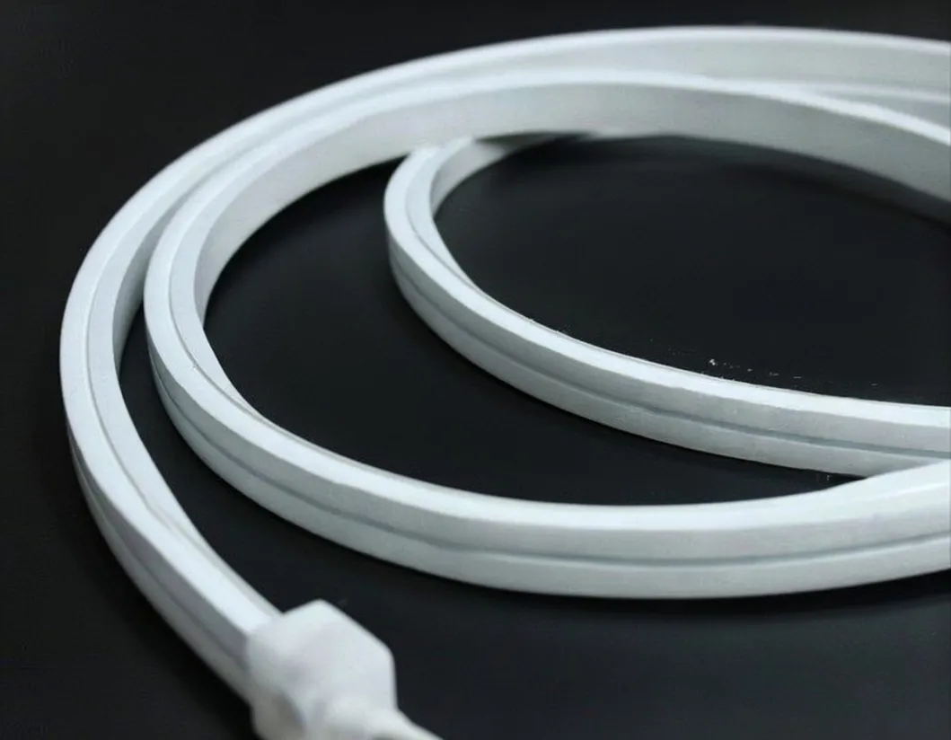Fita de LED Neon de Silicone Flexível 8X8mm Curva Superior IP65 2835 168LED/M 12V 24V Alta Brilho para Iluminação Arquitetônica