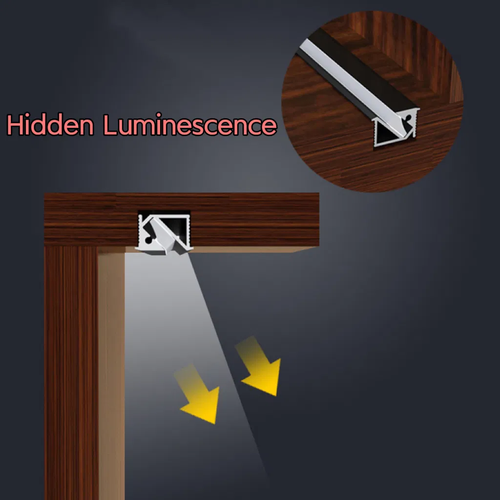 45-Degree Spots de LED para gabinete com iluminação linear de fita LED SMD/COB para escritório
