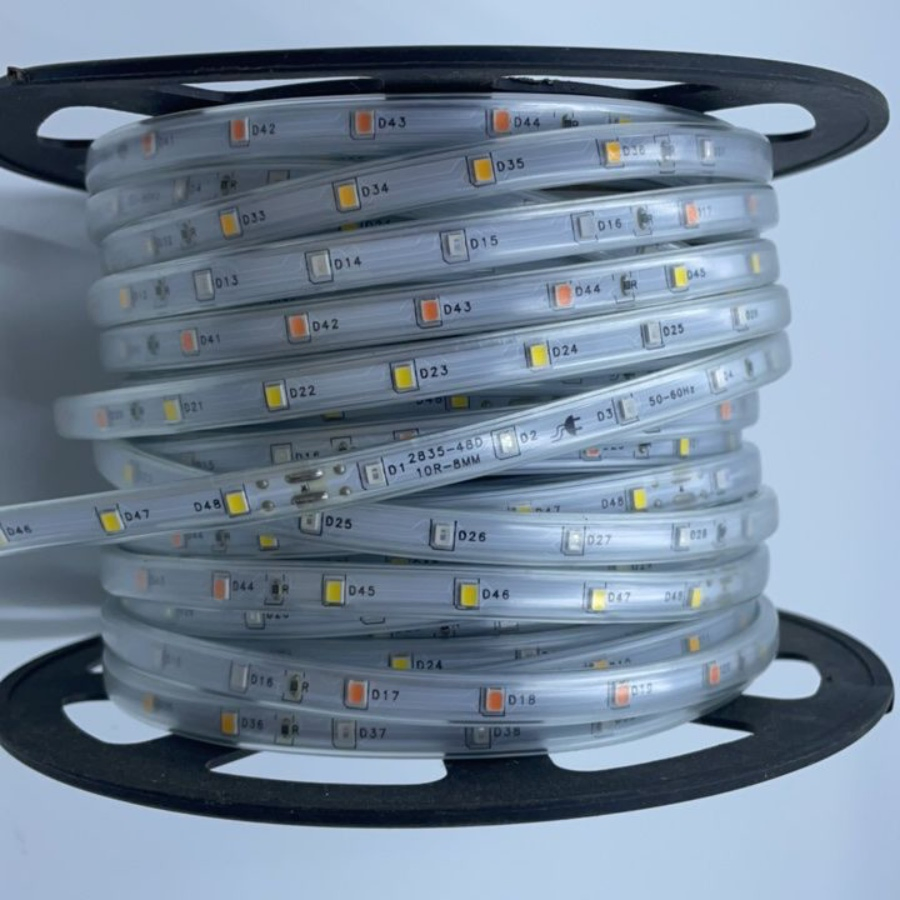 Fita LED de Alta Tensão 220V Fita LED IP65 Fita LED COB à Prova d'Água 240V 3000K 4500K 6000K para Iluminação Externa Fita de Luz de Densidade Padrão