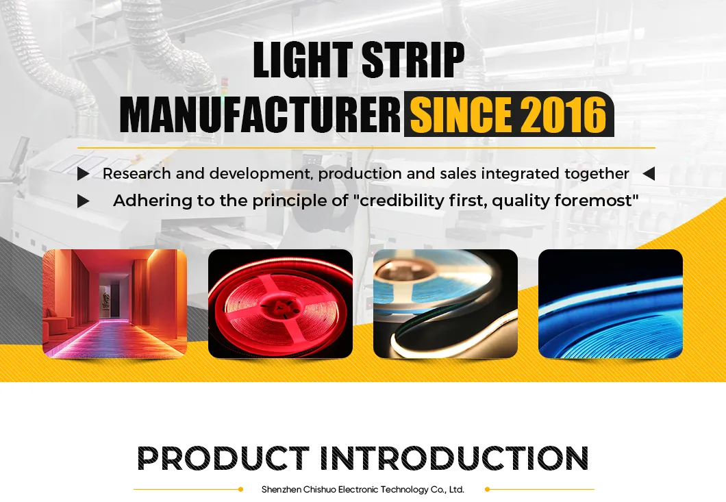 Fita de LED COB RGB inteligente Rgbic 576LEDs de alta densidade flexível