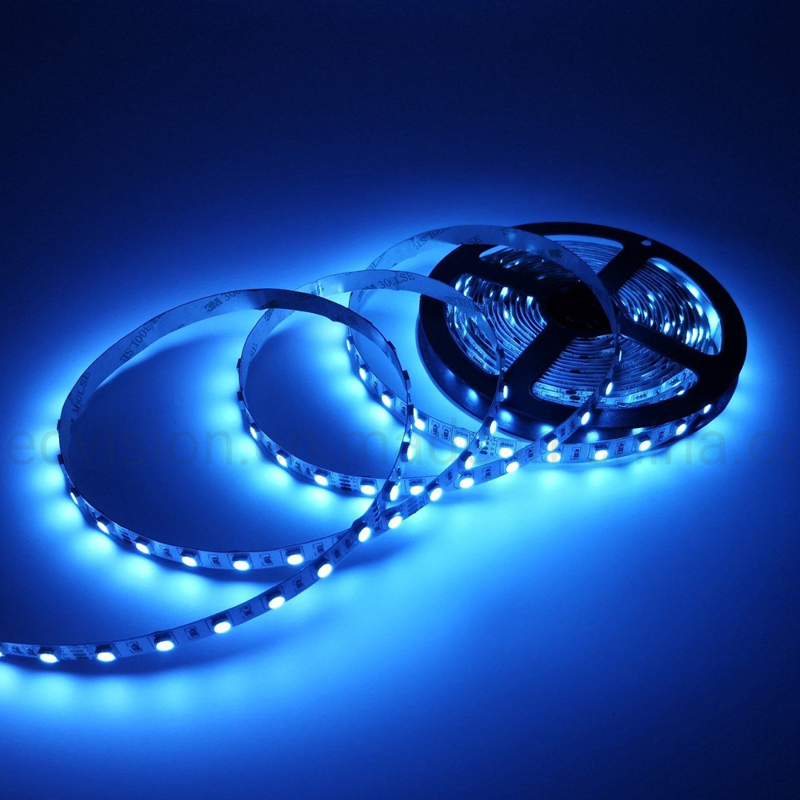Fita LED de Alta Lúmens SMD5050 | 60LED/M, Luz de Cordão LED à Prova d'Água e Flexível