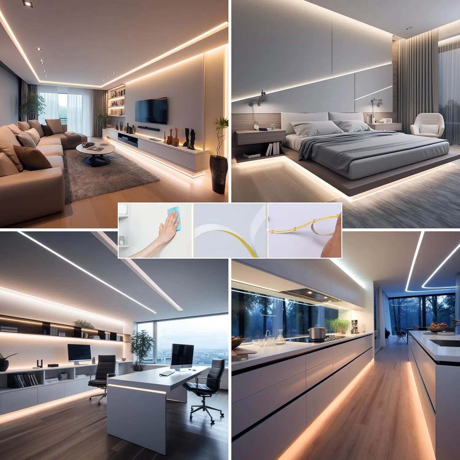 Fita LED COB de Alta Brilho para Iluminação Sob o Armário