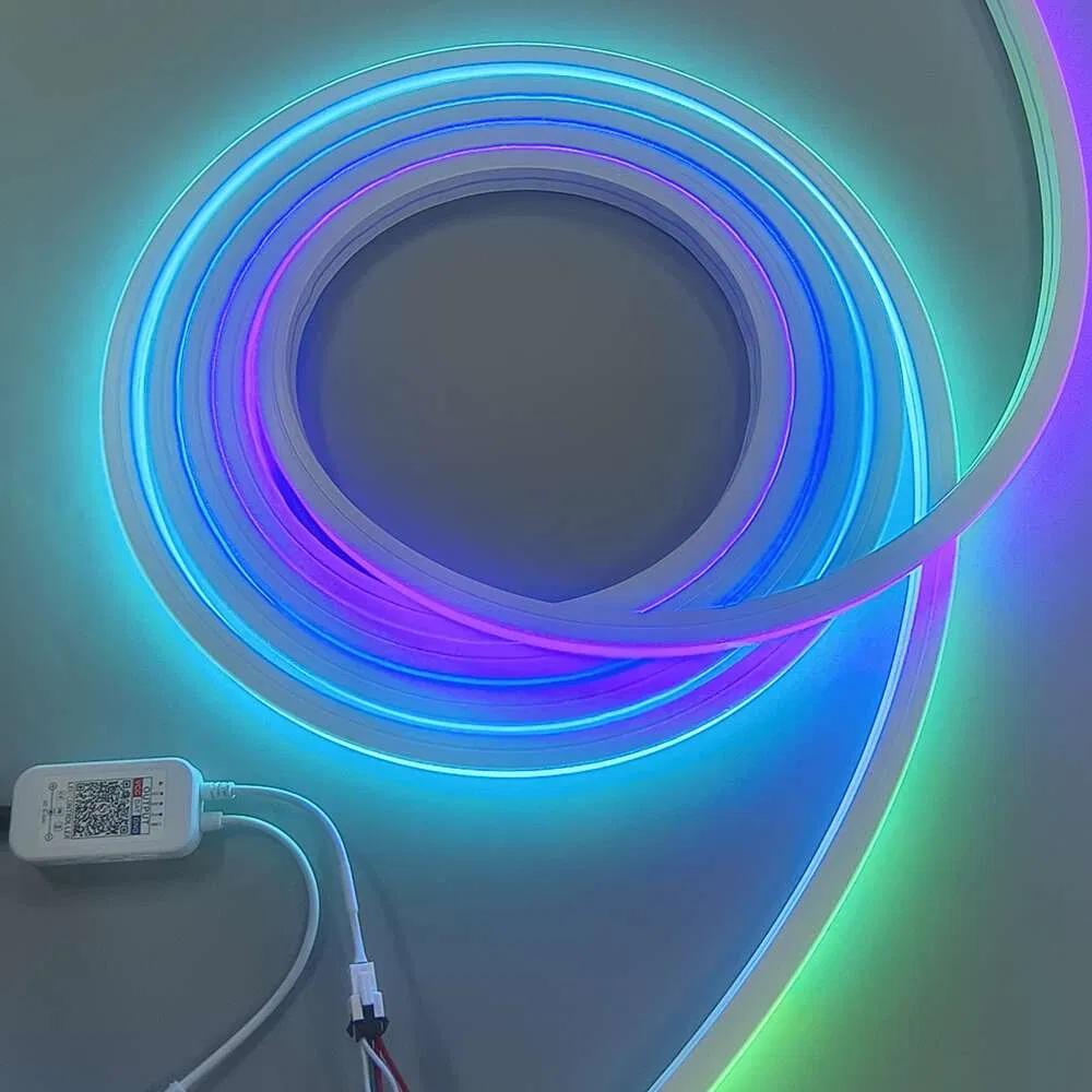 Fita LED COB RGB endereçável padrão da UE 14*14mm luzes de néon programáveis com pixels RGB