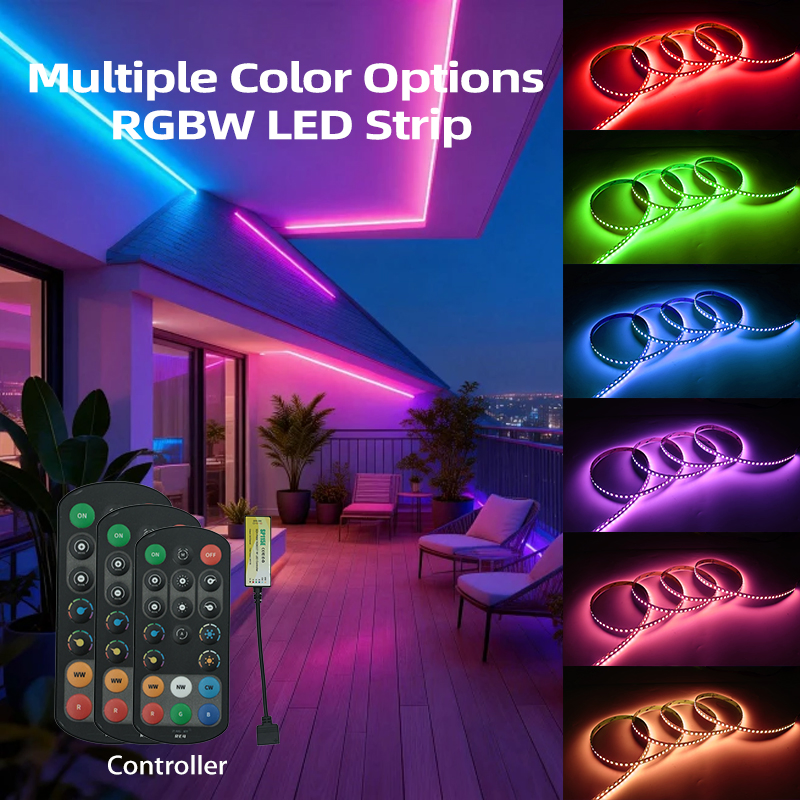 Fita de Luz LED Flexível RGBW Super Brilhante à Prova d'Água IP65 USB 24V/12V DC