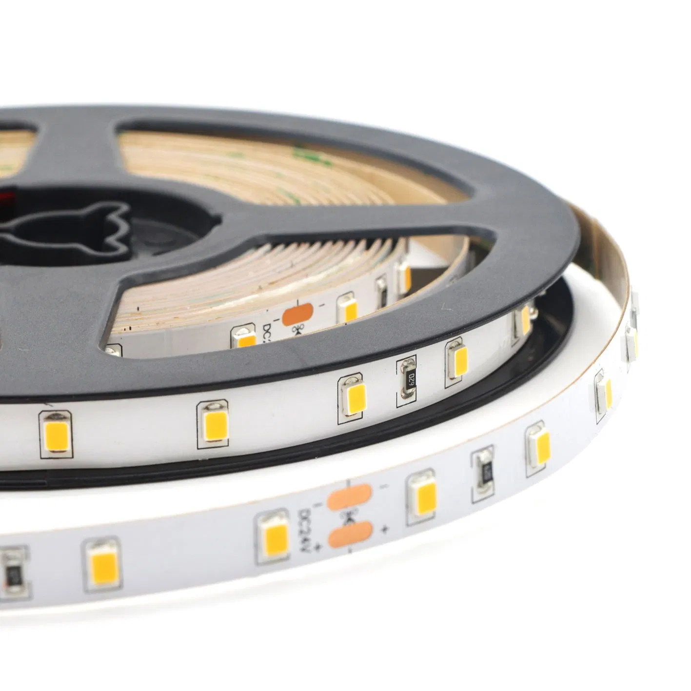 Placa de Circuito Dupla Face 4.8W/M DC 12V IP20 5m/Roll 2835 60LEDs/M Fita de LED Flexível Cortável à Prova d'Água Atacado Pode Ser Usada em Quartos, Salas de Estar, Etc