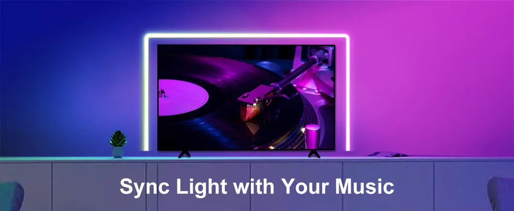 Fita de Luz de Silicone Mágica USB com Controle de Voz 5V Fita de Neon Flexível LED de Mudança de Cor para Atmosfera de Jogo