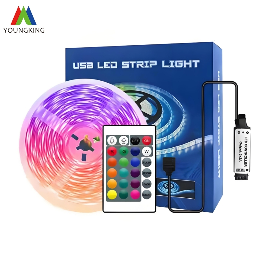 5V Pi20 Caixa de Cores 270d 2835 Conjunto de Fita LED RGB 24 Controle IR Chave 5V USB RGB 2835 Kit de Fita LED RGB Conjunto RGB Kit Fita LED RGB