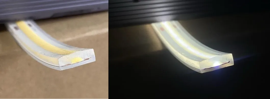 Iluminação Linear COB LED Flexível de Alta Densidade Dimerizável DC12V 24V Faixa de LED COB de Baixa Queda de Tensão