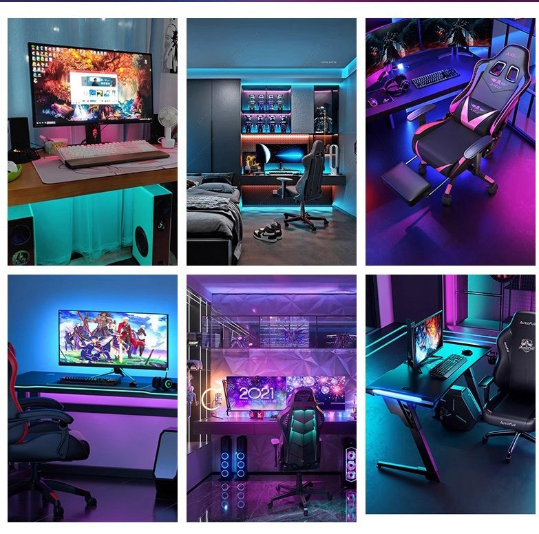 5V 4m Fita LED RGB IP65 Fita Neon RGB Flexível à Prova d'Água Funciona com o APP Tuya para Decoração de TV e Iluminação Ambiente em Casa