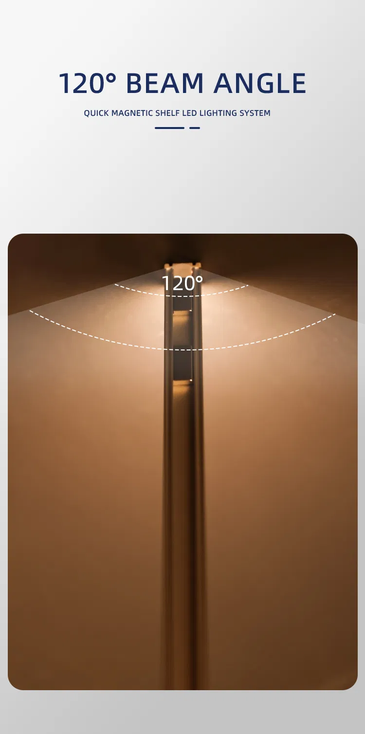 Luzes de LED sob o armário para vinho por atacado, tiras de luz para armários em perfil de alumínio para exibição em prateleiras de metal