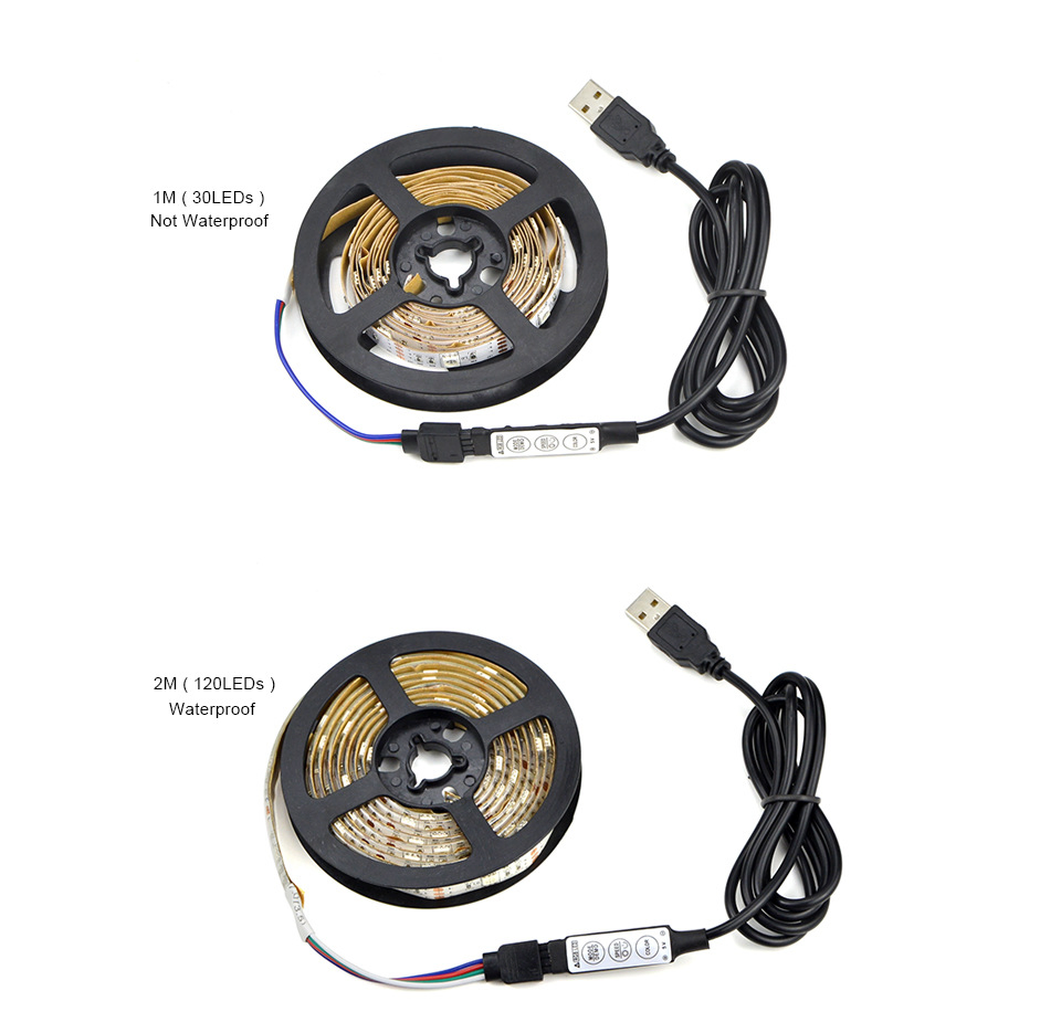 5V USB 5050 RGB 30d Fita de LED para Iluminação de Fundo de TV