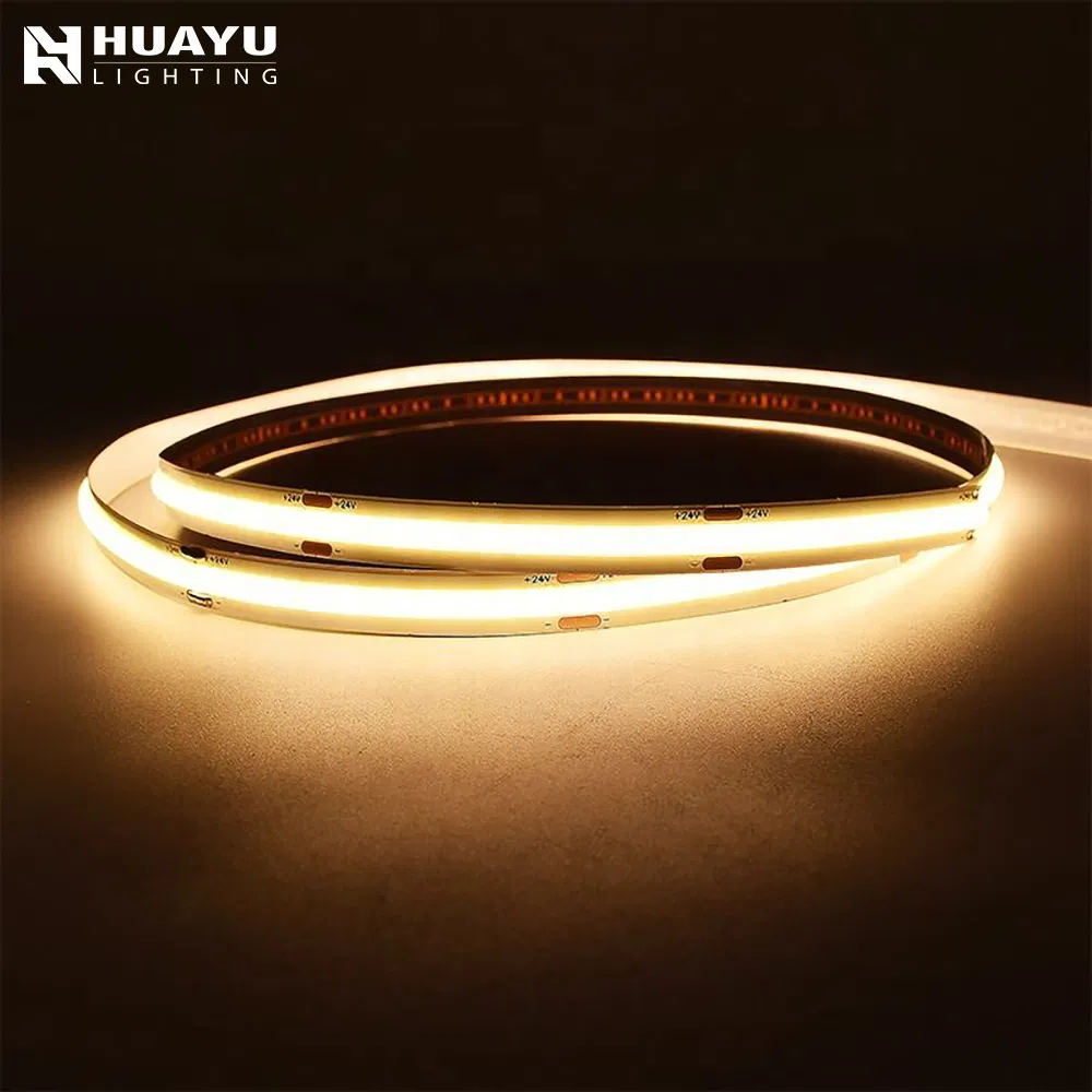 Fita de Luz COB de Grau Comercial - 480 LEDs/M, 8mm Largura, Branco Ajustável, 11W/M, 3-Year Garantia Fita COB Flexível