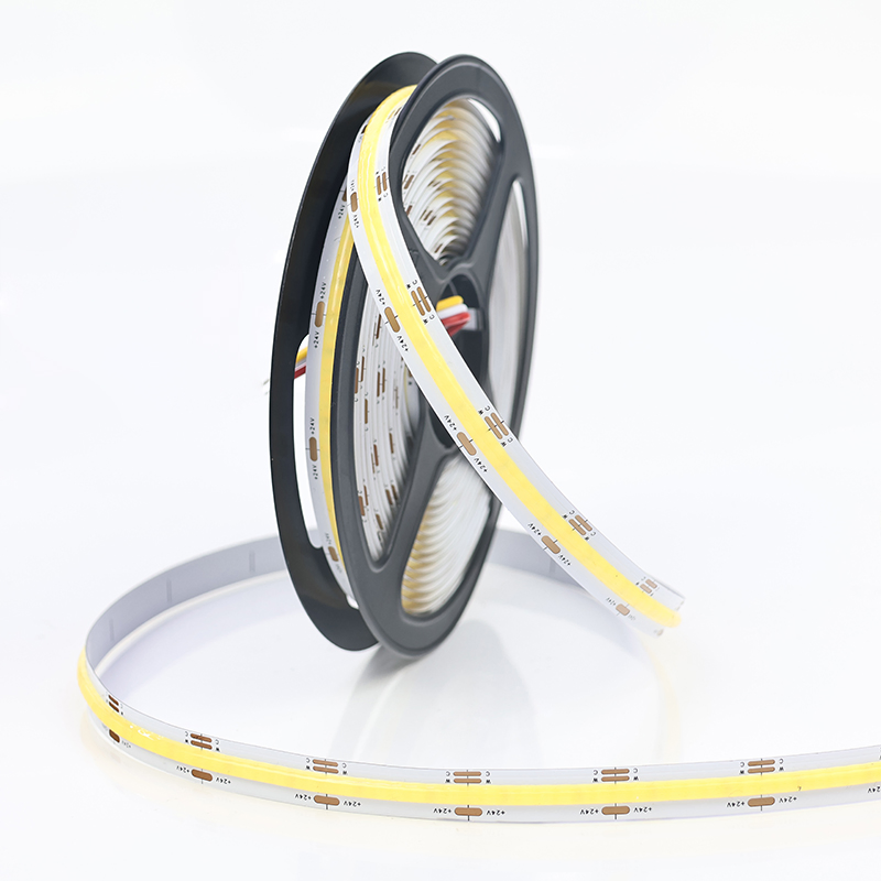 OEM ODM DC24V IP20 DC24V 10mm 608LEDs/M Luz de fita LED sem pontos em perfil de alumínio LED Luz COB