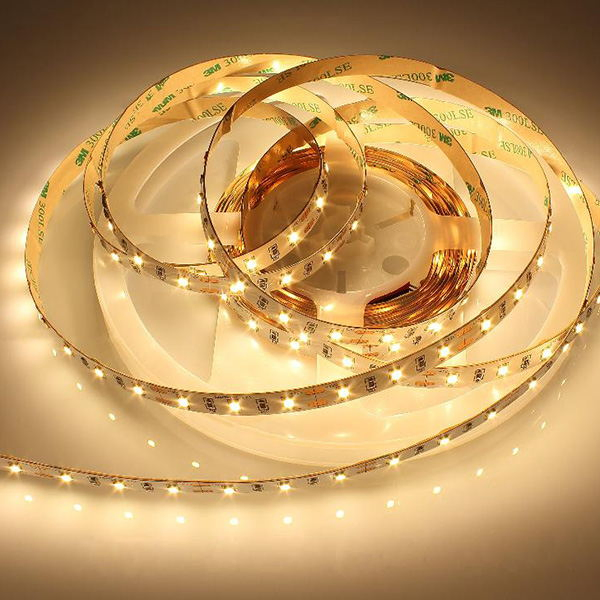 Placa de Circuito Dupla Face 4.8W/M DC 12V IP20 5m/Roll 2835 60LEDs/M Fita de LED Flexível Cortável à Prova d'Água Atacado Pode Ser Usada em Quartos, Salas de Estar, Etc