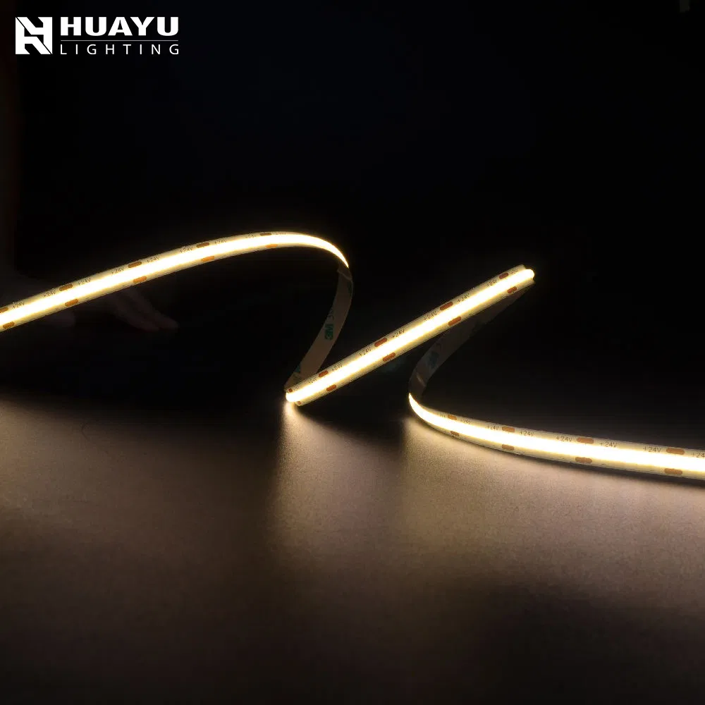 Fita de Luz COB de Grau Comercial - 480 LEDs/M, 8mm Largura, Branco Ajustável, 11W/M, 3-Year Garantia Fita COB Flexível