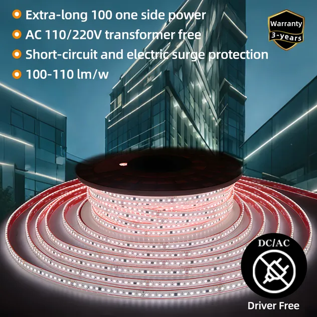 Alta Brilho CRI90 5mm 8mm 10mm Fita LED COB 480LEDs/m Sem Pontos 24v Fita Flexível LED COB para Iluminação de Armários