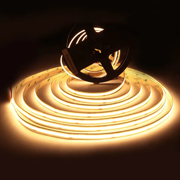 Alta Brilho CRI90 5mm 8mm 10mm Fita LED COB 480LEDs/m Sem Pontos 24v Fita Flexível LED COB para Iluminação de Armários
