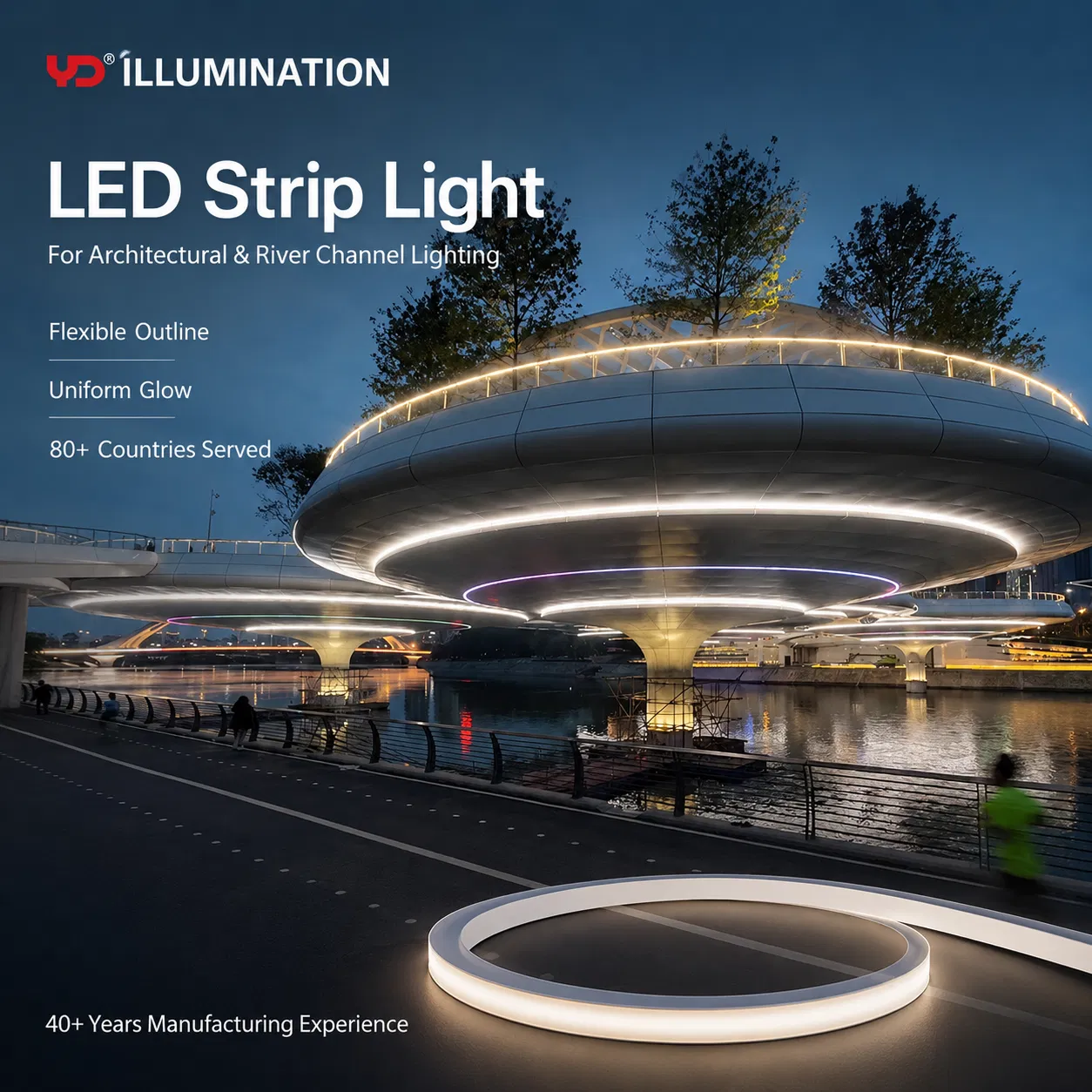 Fita de LED para Exterior com Wi-Fi: Durável IP68 para Arquitetura