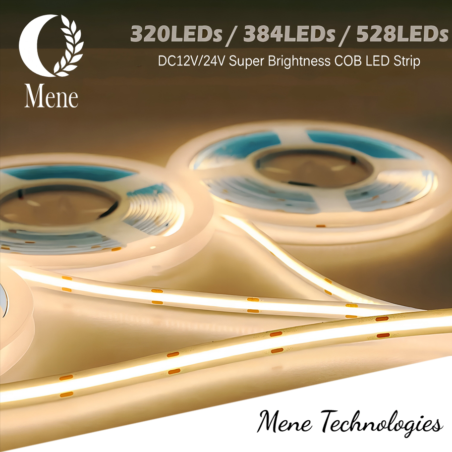 Fita de LED COB 12V 24V IP67 À prova d'água Dimerizável Alta Lúmen para Iluminação Comercial