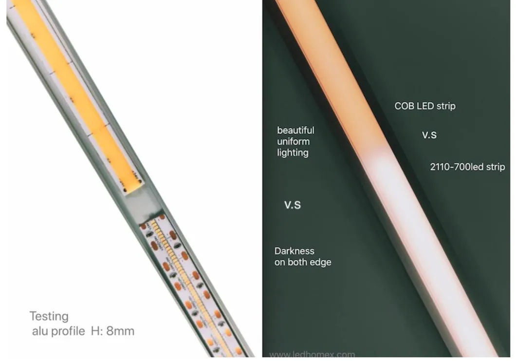 Fita de LED COB com luz de fundo LED para TV no atacado, cor de emissão branca quente, WiFi