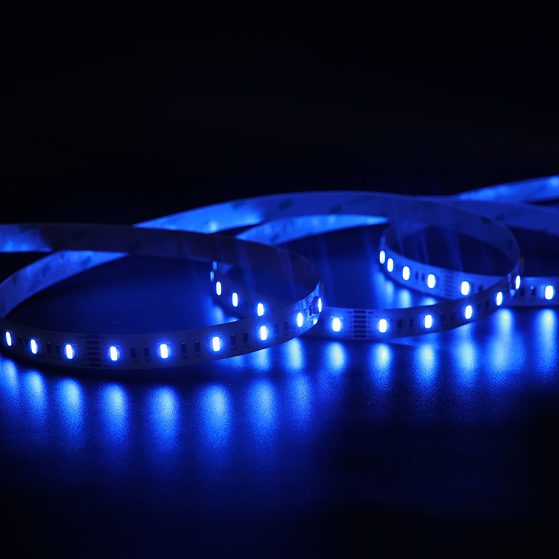 OEM ODM 5050 Fita LED RGBCW 60LEDs 12mm IP67 Classificada 2700K-6500K Iluminação Inteligente