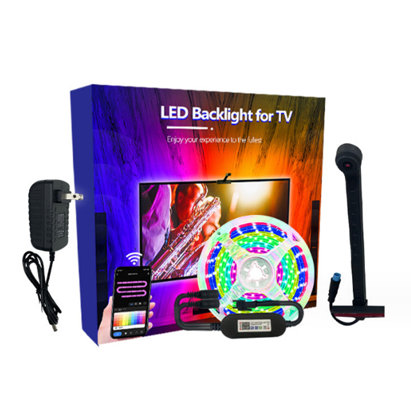 Fita de retroiluminação LED vibrante com conexão USB inteligente