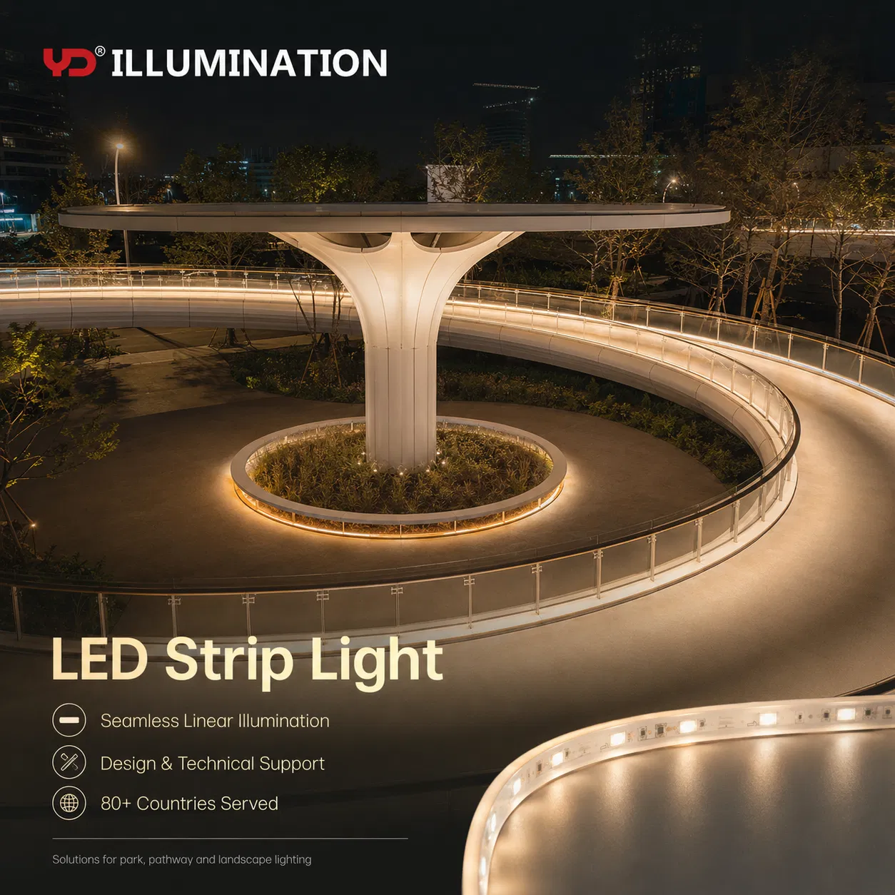 Fita de LED à prova d'água versátil para uso externo e arquitetura