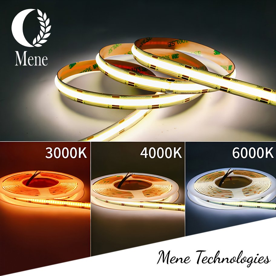 Fita de LED COB 12V 24V IP67 À prova d'água Dimerizável Alta Lúmen para Iluminação Comercial