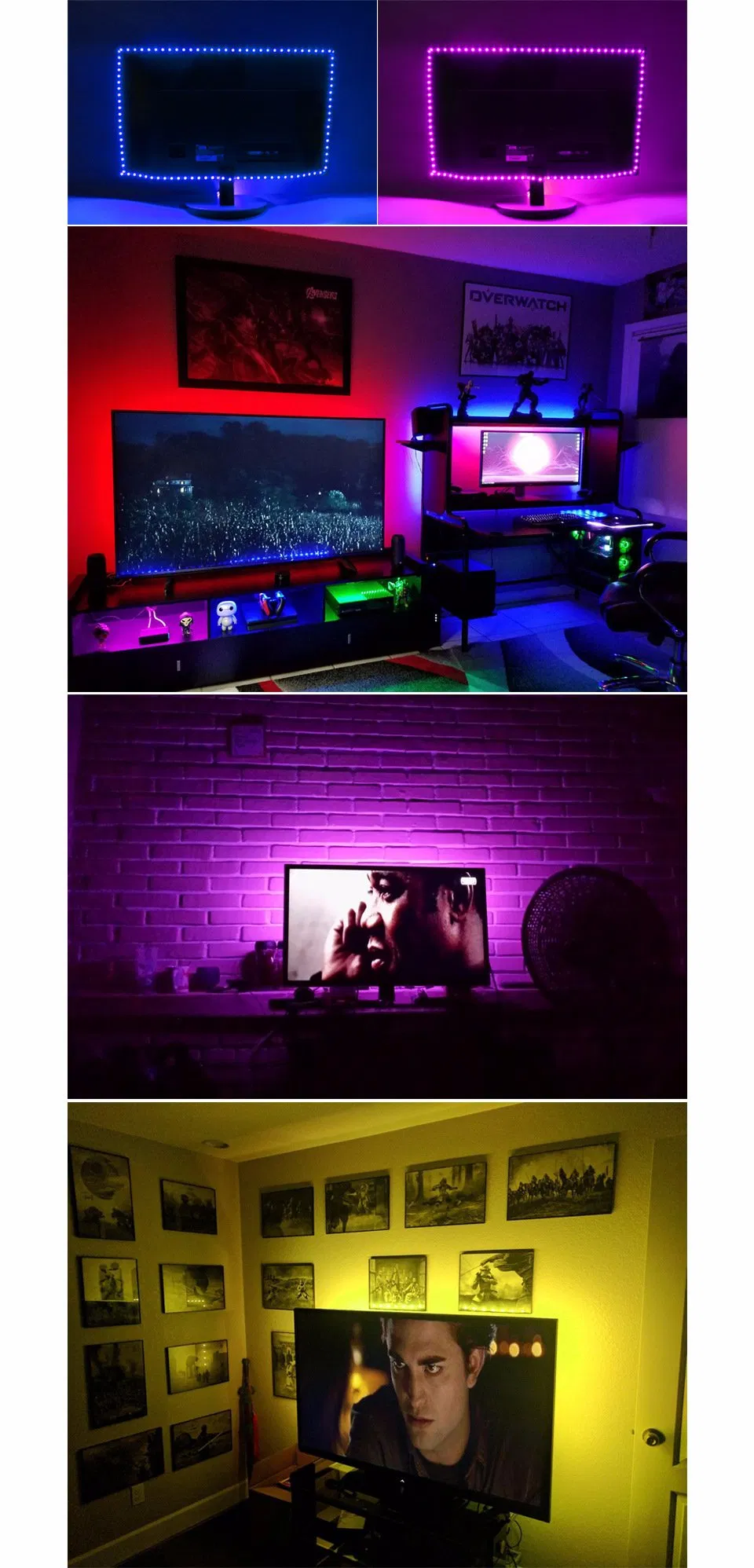 5V USB 5050 RGB 30d Fita de LED para Iluminação de Fundo de TV