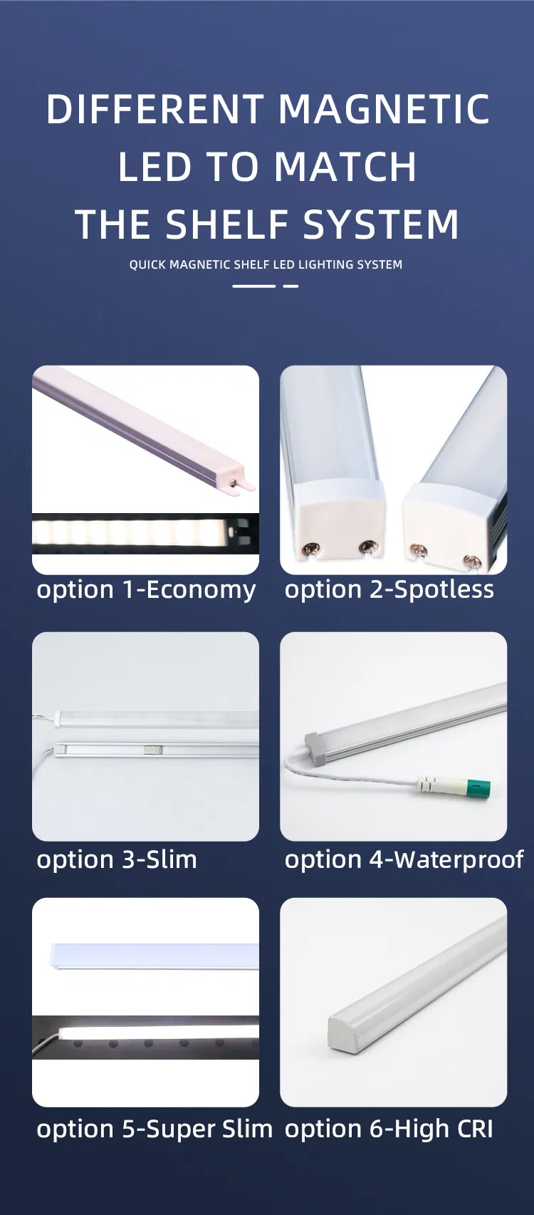 Luzes de LED sob o armário para vinho por atacado, tiras de luz para armários em perfil de alumínio para exibição em prateleiras de metal