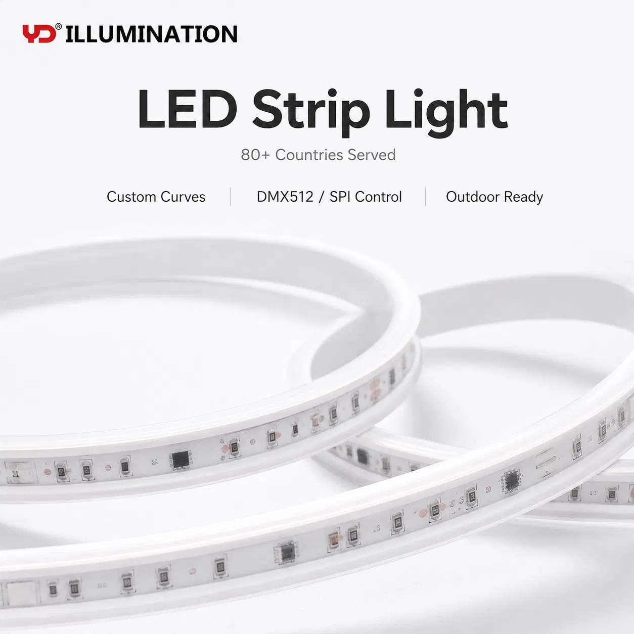 Iluminação Arquitetônica Brilhante para Exterior com Design de Fita LED Durável IP68