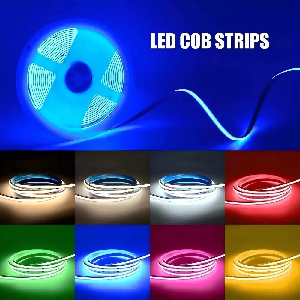 Iluminação de Decoração Interior Personalizável à Prova d'Água IP68 Fita de LED COB