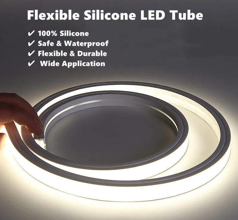 Fita de Iluminação Neon LED Flexível para Interior e Exterior, Decoração de Natal, Festa, Casamento e Quarto