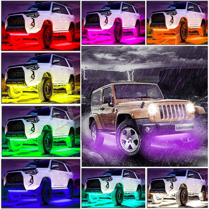 5050SMD Fita LED RGB Flexível Fita LED Neon Impermeável com Controlador APP Bluetooth para Carro/Luz de Subsolo Automotiva