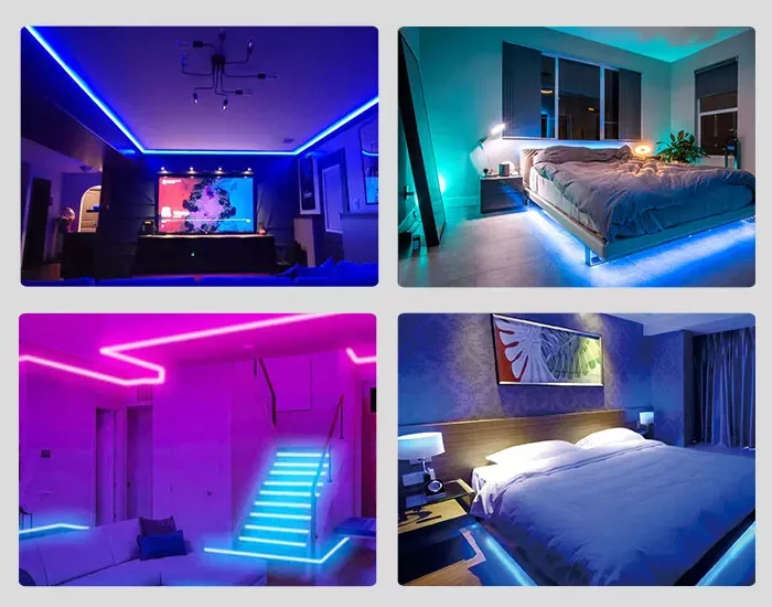 Fita de LED Neon Flexível RGBW Rgbcct Conexão USB Controle WiFi IR Música