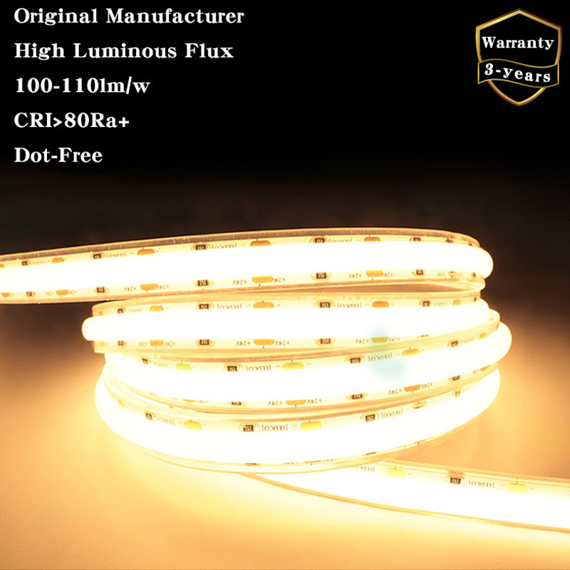 Silicone S0B Fitas de LED Flexíveis e Sem Manchas IP67 3000K 4000K 6000K Controle Remoto Dimerizável 24V Iluminação de Paisagens Externas