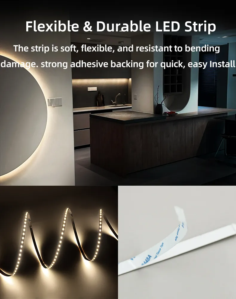 Fita LED SMD 2835 Personalizada 120LEDs/m Flexível para Iluminação de Fundo de TV